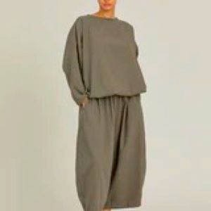 NWT Balloon Jumpsuit in Mud